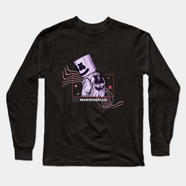 Marshmello Modern Party Long Sleeve T-Shirt by DenielHast